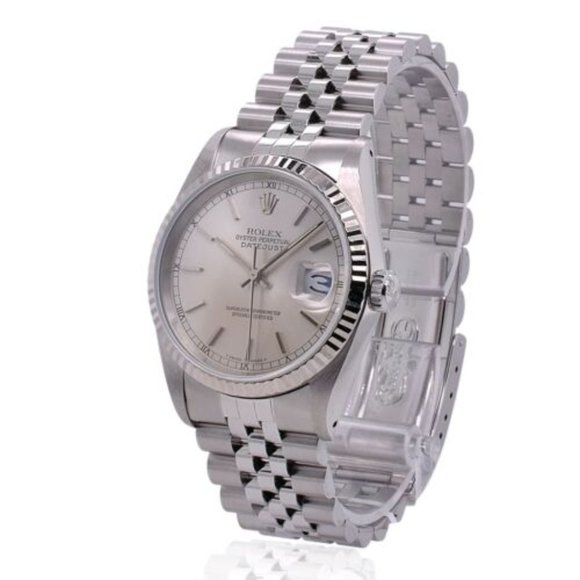 Rolex Datejust Ladies Watch 18k White Gold & SS Silver Index Jubilee 68274 31mm - Picture 3 of 5